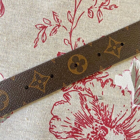 Louis Vuitton Monogram Reversible Belt 80cm / 32in Gold LV Buckle ✨ - Picture 6 of 7